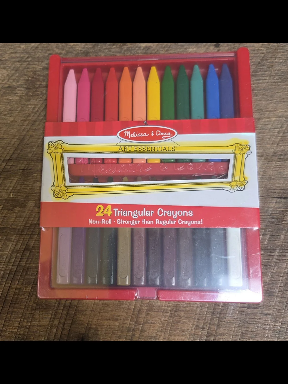 Melissa & Doug 24 Triangular Crayons - Multicolor ~ Bin Q